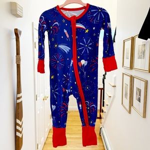 Little Sleepies, Firecracker Zippy. Size 3-6 months.